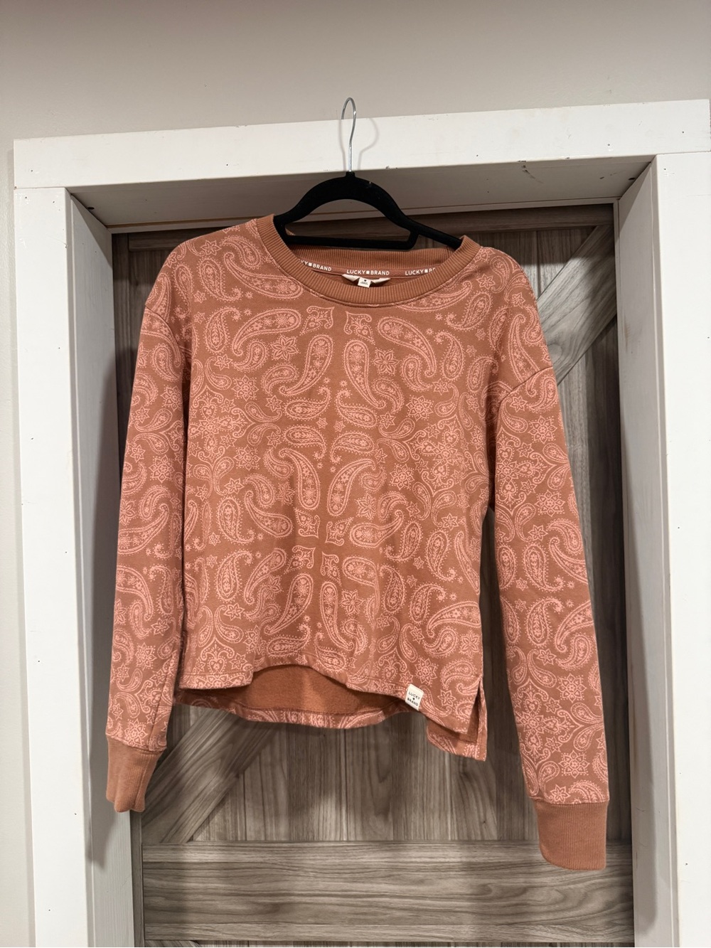 Lucky Brand Paisley Crewneck Sweatshirt